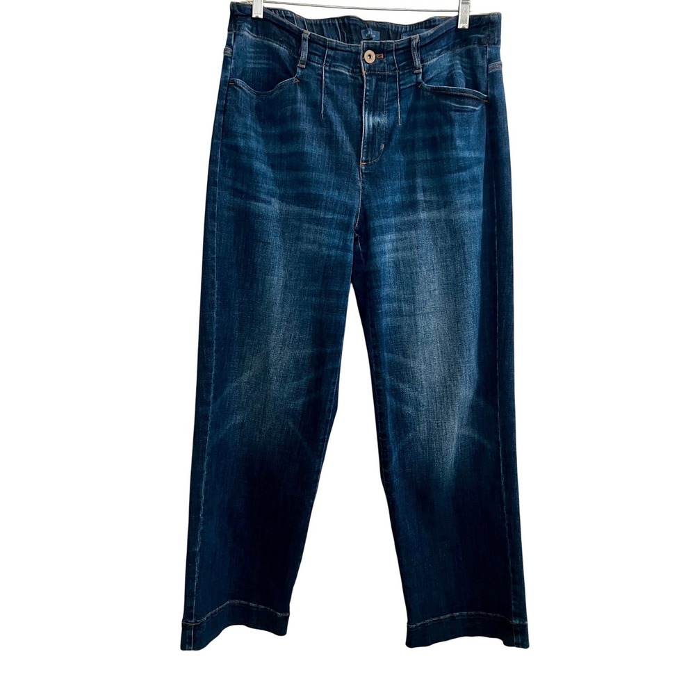 J. Jill Denim High Rise Wide Leg Jeans  Women's 16R Boho Stretch Soft Vetsatile